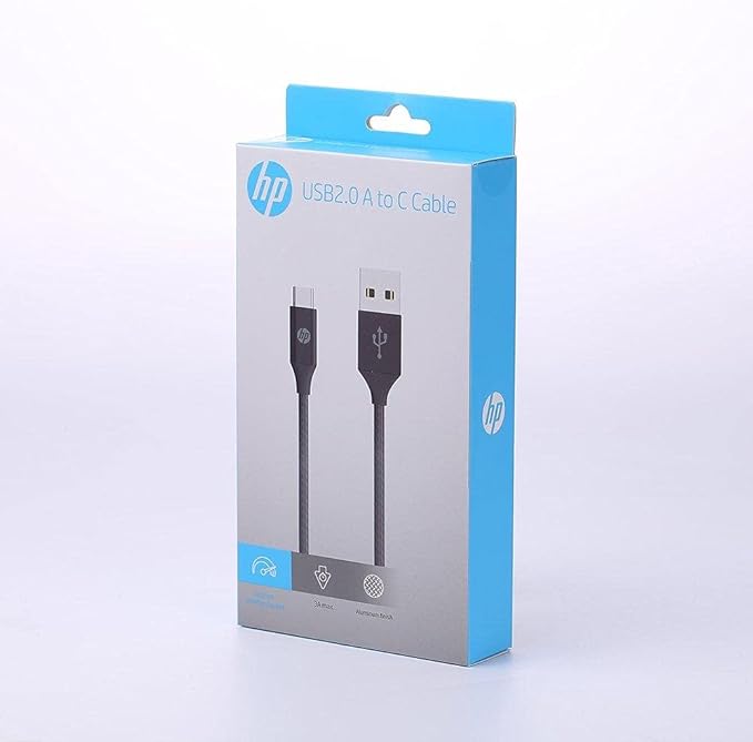 Cabo USB-C 480Mbps DHC-TC102 3A Preto 2 Metros - HP - Imagem 2